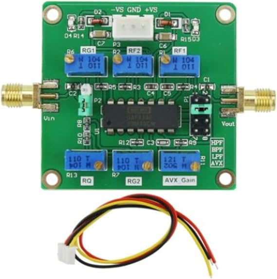 UAF42 Active High Pass Low Pass Filter Module Adjustable Highpass/Lowpass/Bandpass Filtering Board Replacement Module