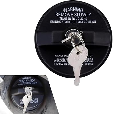 1 PC Car Fuel Tank Locking Cap, Anti-Theft Sealing Cap, Compatible with Tundra Chevrolet 77300-47020 10504 Black