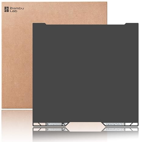 Original Bamboo High-Temp Engineering Build Plate for H2D/H2S Up to 120C Heat-Resistant & Strong Adhesion, for PLA/ABS/ASA/PC/Nylon/TPU, Smooth Surface, Build Plate for Bambu Lab H2D/H2S 3D Printer