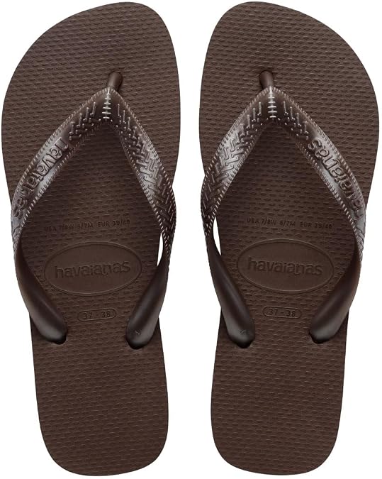 Havaianas Top Tiras Women's Flip Flop, Dark Brown, 3/4 UK