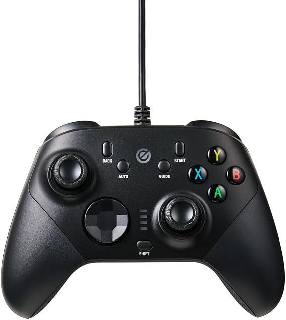 Elecom JC-GP60XVBK Gaming Pad, Wired XInput DirectInput Xbox Series Placement, Hole Effect, Back Button, 15 Buttons, Black