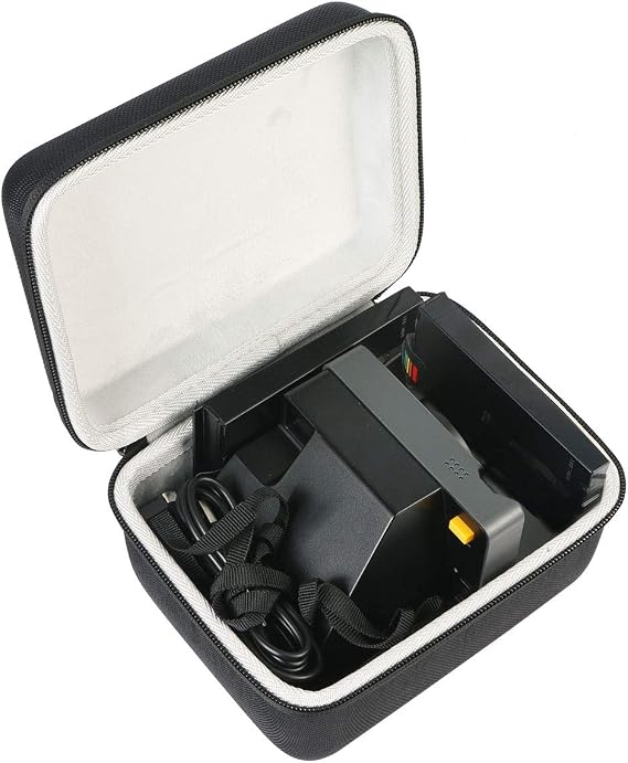 khanka Hard Travel Case Compatible with Polaroid Originals Now I-Type Instant Camera (Black-1 zipper)