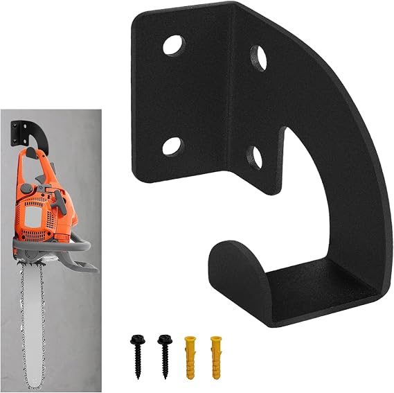 Chainsaw Hanger, Heavy Duty Chainsaw Wall Mount Holder, Garage Storage Hanger Rack for Shed, Chain Saw Chain, Workshop Tools