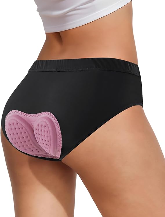 Padded Bike Shorts Women Cycling Underwear 4D Biking Bicycle Briefs Black