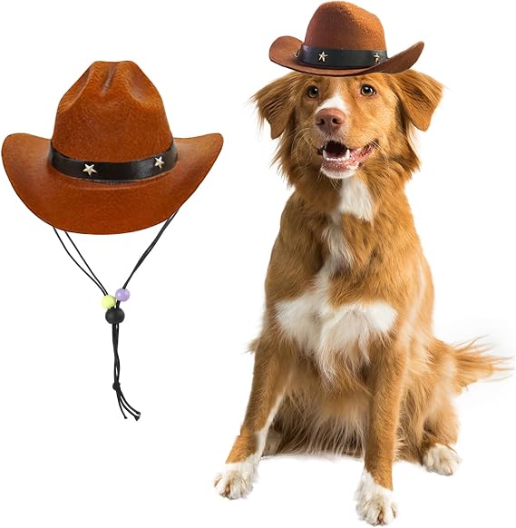 Pet Dog Cowboy Hat Cosplay Cap Puppy Cat Holiday Costume Party Decoration
