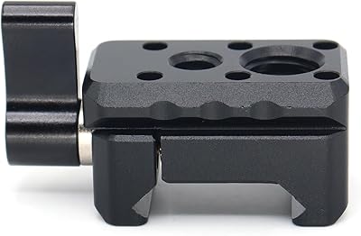 NATO Clamp Adapter,NATO Rail Lock Clamp Mount Quick Release with 14 38 ARRI Thread for Camera Cage Handle Monitor LED Light Microphone Cold Shoe Magic Arm