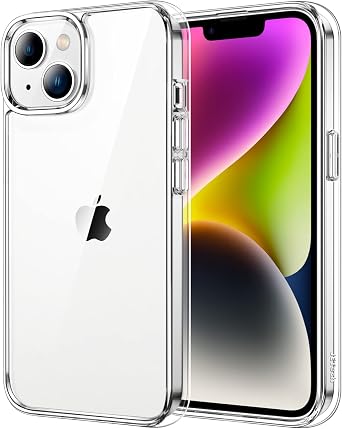 JETech Case for iPhone 14 6.1-Inch, Non-Yellowing Shockproof Phone Bumper Cover, Anti-Scratch Clear Back Clear