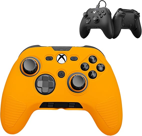 SCUF Valor PRO用ケース、NOUKAJU ゲームコントローラーケース、落下防止、スクラッチ防止、耐衝撃、SCUF Valor PRO有線パフォーマンスXboxコントローラー用シリコン保護カバーオレンジ