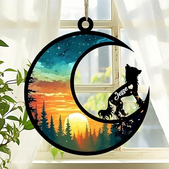 Love Signal Chinese Crested Memorial Ornaments, Personalized Gifts for Loss of Dog with Name Ornaments, Pet Memorial Ornament, Loss of a Dog Sympathy, Hanging Decor for Pet Christmas 36a36