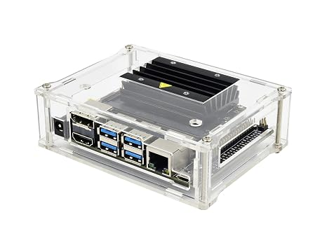waveshare Acrylic Case (Type A) for The Jetson Nano Developer Kit Supports Cooling Fan Dust Resistant Nice Looking