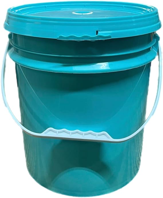 2.5 Gallon Bucket Food Safe Container with Lid (Aqua, 1pc with Lid) Great for All-Purpose Usage