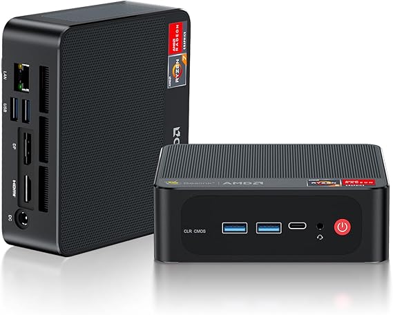 Beelink SER5 MAX Mini PC, AMD Ryzen 7 6800H(8C/16T, up to 4.7GHz), 32GB LPDDR5 1TB NVME SSD, SER5 Mini Computer Support 4K@60Hz/WiFi6/BT5.4/DP+HDMI/Type-C