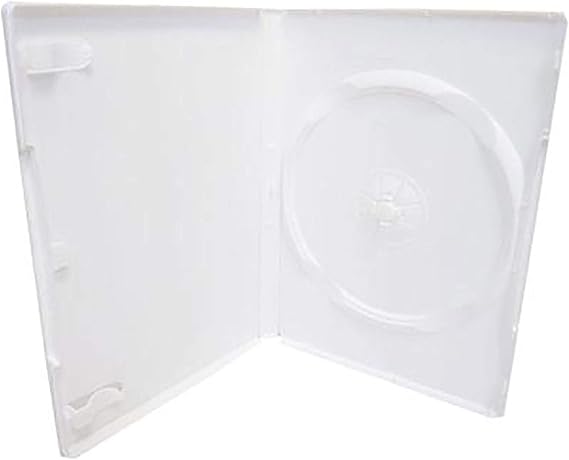 100 Pack 14mm White Standard Single DVD Case