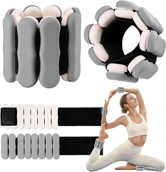 Ankle Weights Wrist Weight for Women Men, Set of 2, 1 lb/2 lb Each