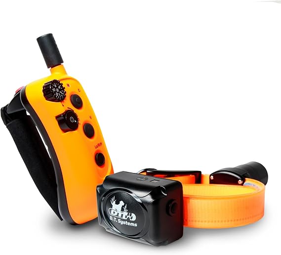 DT SYSTEMS RAPT1450 Upland Beeper E-collar - Compact Adjustable Expandable Remote Dog Trainer, 1400-Yard Range - Rechargeable Waterproof Collar & Floating Remote/Transmitter