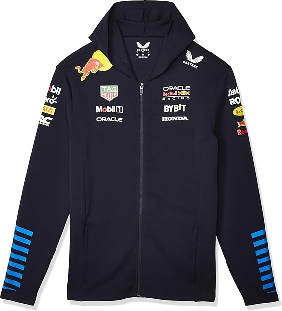 Castore Red Bull Racing F1 Men's 2024 Team Full Zip Hooded Sweatshirt