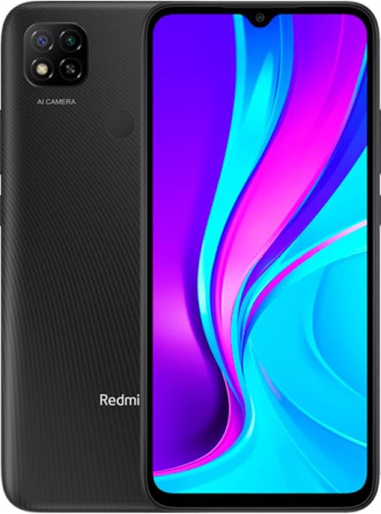 Xiaomi Redmi 9C Smartphone, 2 GB + 32 GB, 6.53 "HD + Dot Drop Display 5000mAh (typ) con Face Unlock AI, 13 MP, Tripla Fotocamera, Grigio (Midnight Grey)