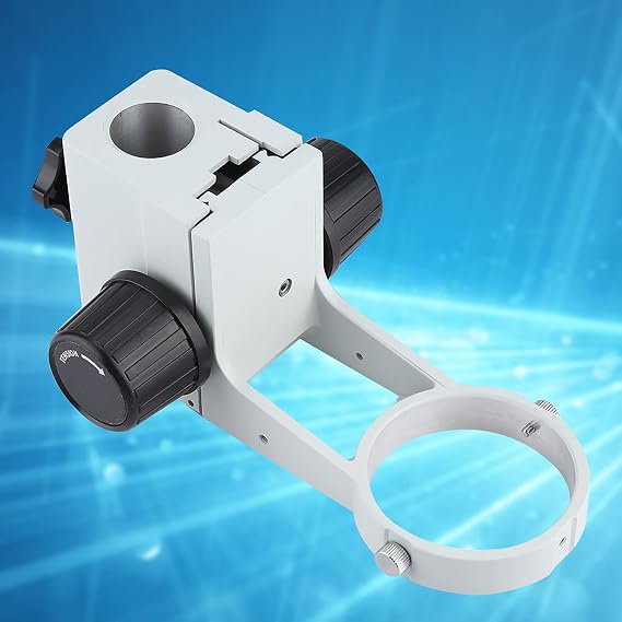 76mm Focusing Holder, Professional Stereo Microscope Bracket, Adjustable Microscope Stand for Enhanced Viewing