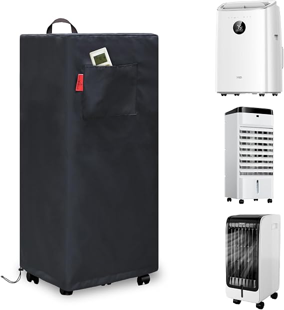 Indoor Swamp Cooler Cover,Evaporative Air Cooler Portable Air Conditioners Cover Fits Fancole,CENSTECH,Feculs,Uthfy,FLOWBREEZE,COOLECH,AEROZY,VAGKRI (15" 14" 26")