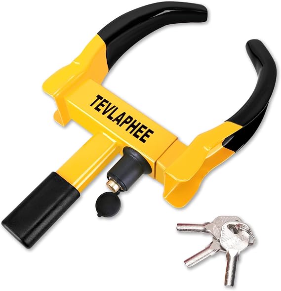 Tevlaphee Universal Wheel Lock Anti Theft for Car SUV Bright Color with 3 Keys