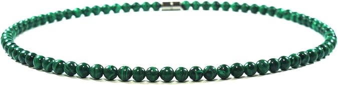 Malachite Crystal Necklace for Men/Women Genuine Gemstone Malachite Jewelry Handcrafted by Master Shaman made in USA