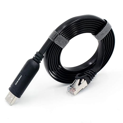 USB Console Cable UART Serial Cable Essential Accesory of Cisco, NETGEAR, Ubiquity, LINKSYS, RoutersSwitches for Laptops in Windows, Mac, LinuxBlack,6ft