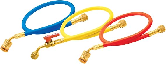 Uniweld EZ5HS Hose Set, EZ-Turn 5' Soft Magic Barrier anti-Blowback,Red, Yellow, Blue