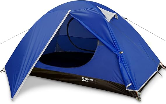Bessport Camping Tent 2 Person Tent Waterproof Two Doors Tent Easy Setup Lightweight for Outdoor, Hiking Mountaineering Travel