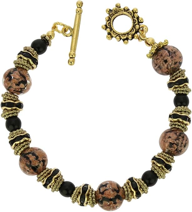 GlassOfVenice Murano Glass Symphony Bracelet - Black