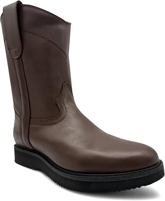 Men's Leather Lightweight Soft Toe Western Work Boot