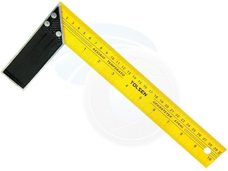 TOLSEN 12 inches 30cm Construction Carpenter Ruler L Shape Angle Square Ruler