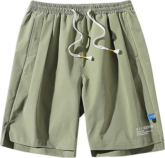Workout Shorts Men 2023 Light Weight Athletic Shorts Summer Flat-Front Drawstring Elastic Waist Shorts Going Out