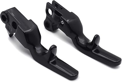 XKH- Short Hand Brake Clutch Lever Black Replacement of Motorcycle Parts Compatible with 96-03 Harley XL 96-12 Softail 96-07 Touring [PN: MT241-021ST-BK]