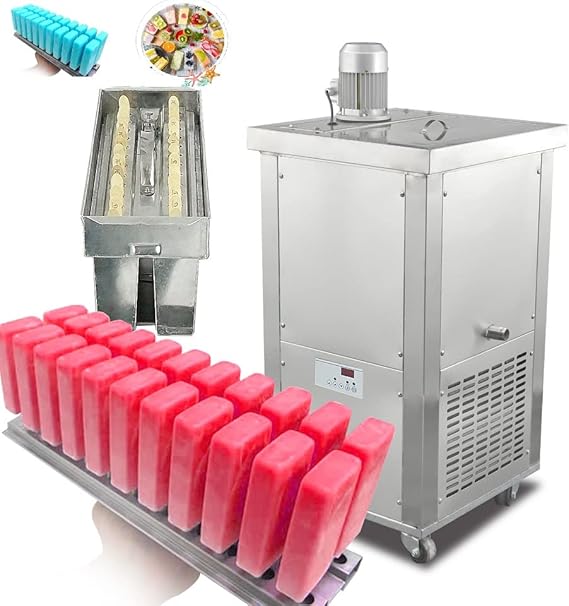 Kolice Commercial Ice Popsicle Machine,Ice Pops Machine,Ice Cream Bars Machine,Ice Lollipop Maker-Slim Design, Included 2 Slim Molds and 1 Aligner,123ML/Each Stick