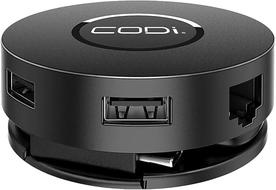 CODi 7-Port Mini USB-C Docking Station for Desktop PC/Tablet (A01058)