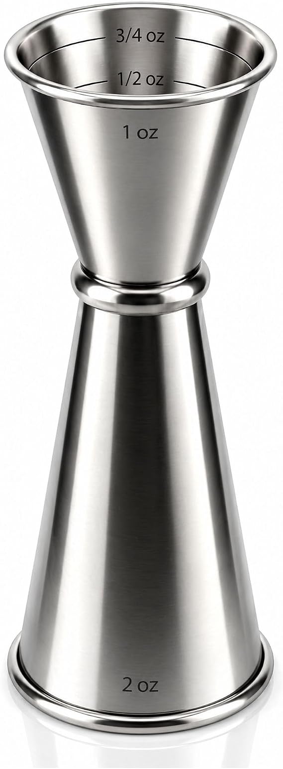Japanese Cocktail Jigger, 1oz 2oz Double Jigger 304 Stainless Steel Measure
