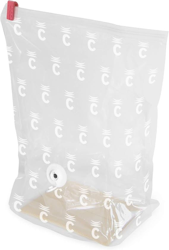 Compactor Compact Express Vacuum Compression Bag, Aspispace Collection, Medium Size, 30X20X50 cm, Transparent