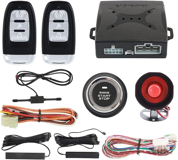 EASYGUARD EC003 Rolling code Smart Key PKE Passive Keyless Entry Car Alarm System Push button Start Remote Engine Start