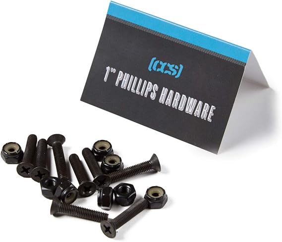 [CCS] 1" Phillips Skateboard Hardware Black