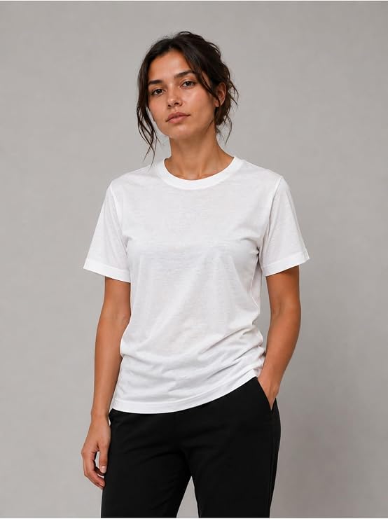 Erkek - Kadın Günlük Oversize Tişört - Yumuşak Dokulu Pamuk Polyester Kumaş Beyaz 2XL