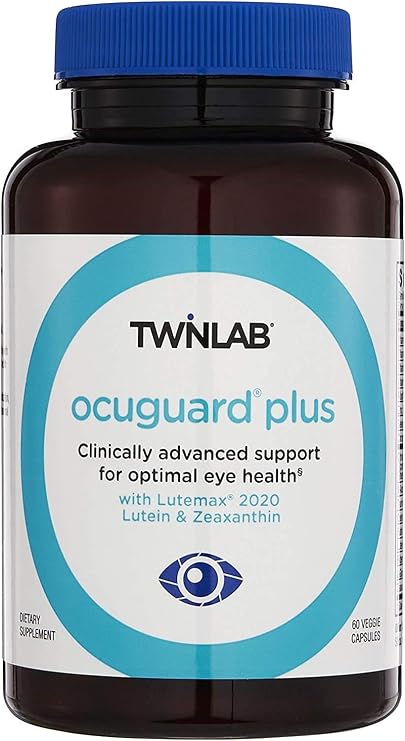 Twinlab Ocuguard Plus, Eye Supplement, 60 Veggie Capsules | Packed with Nutrients like Vitamin A, Vitamin C & Vitamin D to Support Eye Health