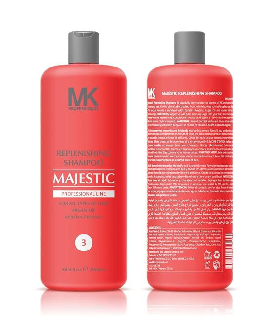 Majestic Keratin Replenishing Shampoo 33.8oz(1000ml)- Soduim Chloride & Sulfate Free by MAJESTIC KERATIN