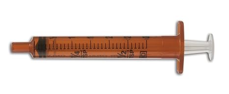 BD Medical 305208 Oral Syringe with Tip Cap, Non-Sterile, 5 mL Capacity, Amber (Pack of 500)