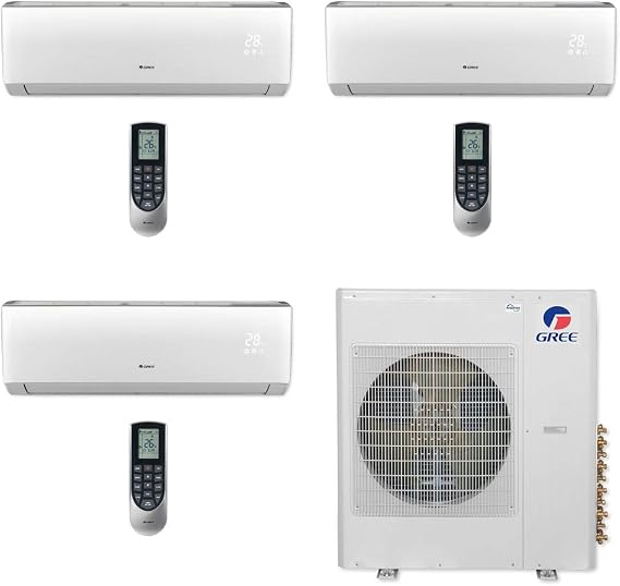 Gree 42,000 BTU Multi21+ Tri-Zone Wall Mount Mini Split Air Conditioner Heat Pump 208/230V SEER 21 (9-9-24)
