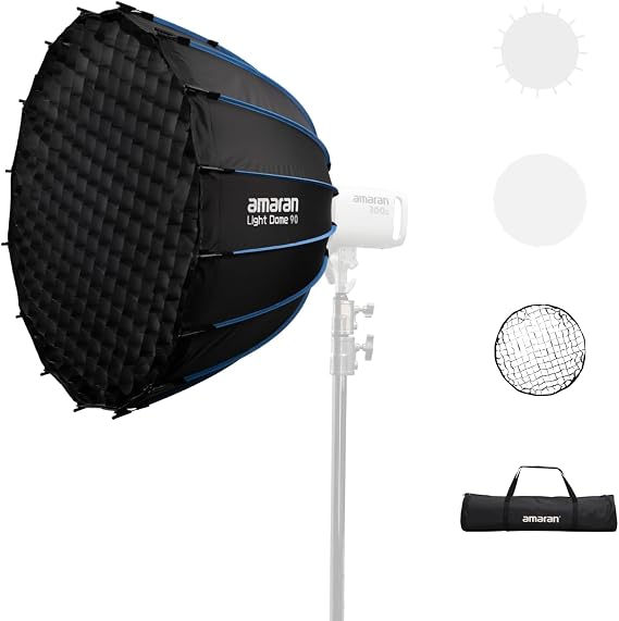 amaran Light Dome 90 Softbox,One-snap Quick-Release Foldable Soft Box