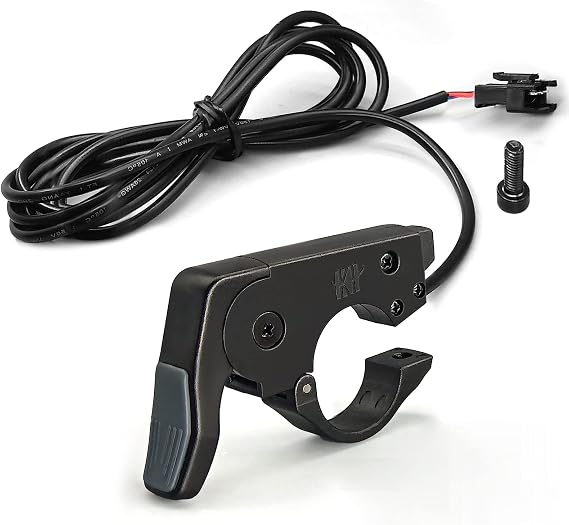 Ebike 3Pin Waterproof Connector Thumb Throttle Compatible Left/Right Hand Adaptation 36V/48V 60V/72V Electric Scooter Bicycle Accessories Motor Finger Throttle