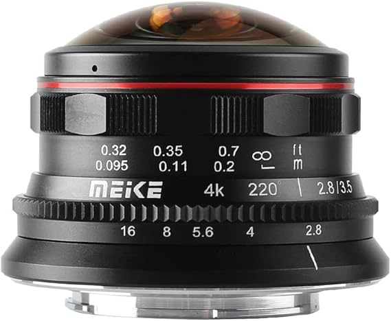 MEKE MK-3.5mm f2.8 Ultra Wide Circular Fisheye Lens for Olympus Panasonic Lumix MFT Micro 4/3 Mount Mirrorless