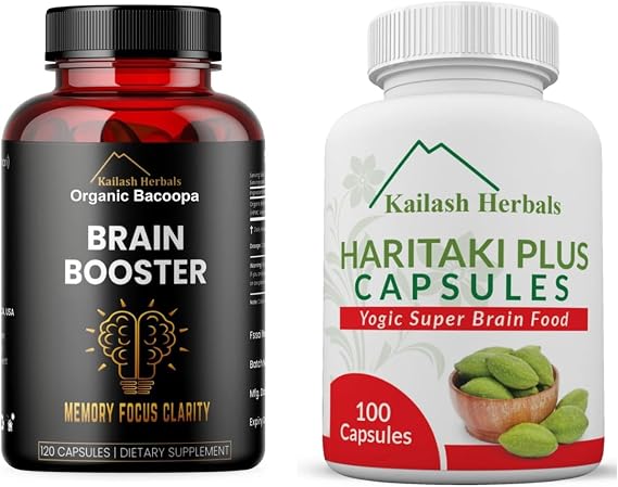 Kailash Herbals Optimum Brain and Gut Health with Bacopa and Haritaki