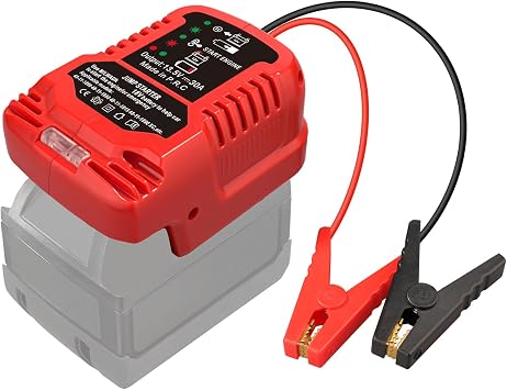 Jumper Starter Adapter for Milwaukee 18V M18 Batteries 12V Portable Jumper Cables kit,Automotive Booster Cable AdapterBattery not Included