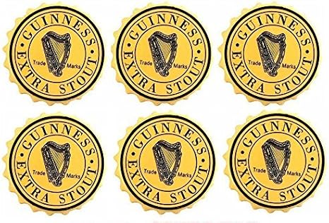 Guinness Extra Stout Rubber Bar Coasters Spill Mats Set of 6
